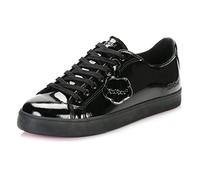Kickers Women's Tovni Lacer Low-Top Trainer | Casual Shoe, Noir Verni, 36 EU