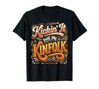 Kickin It with My Kinfolk Funny Family Reunion Southern Vibe T-Shirt