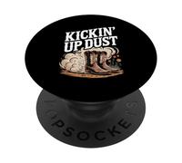 Kickin' Up Dust Line Bottes de Danse Country PopSockets PopGrip Adhésif
