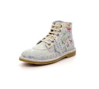 Kicklegend, Bottillons Femme, Bleu Clair Imprime Argent, 36