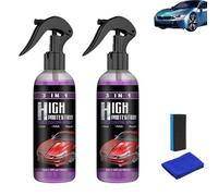 KicKlo Ceramic Coating, 3 in 1 Quick Car Ceramic Coating Spray, High Protection Car Scratch Repair Wax, Auto Paint Spray, Cars Wax Polish Sprays, For All Cars (2pcs)