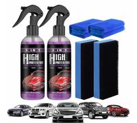 Kicklo Ceramic Coating, 3 in 1 Quick Car Ceramic Coating Spray, High Protection Car Scratch Repair Wax, Multi-Functional Coating Renewal Agent For All Cars (2)