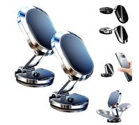 Kicklo Phone Holder, 2025 New Kicklo Phone Holder for Car, Alloy Folding Magnetic, Kicklos 360 Degree Rotatable Car Dashboard Phoneholder, Universal for All Phones (Silver 2)
