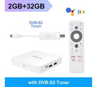 KICKPI-Boîtier décodeur Android 12 Google TV Kerian Amlogic S905Y4,2 go 32 go,prise en charge AV1 1080P H.dissis,4K 2.4G et 5G Wifi BT - Type 2GB 32GB S2 Tuner