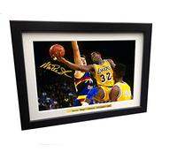KICKS Earvin Magic Johnson 12 x 8 A4 signé par la Lakers - autographe de Basket NBA Photographie Photo Cadre Photo Cadeau