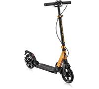 Kickscooter avec Frein à Disque et Amortisseur, Trottinette de Ville pour Enfants et Adultes, réglable en Hauteur et Pliable, Trottinette pour Enfants avec roulements ABEC 9 Trottinette