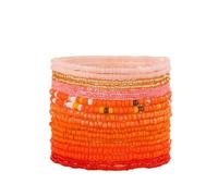 Kicomvi Bracelet de perles de rocaille coloré empilable arc-en-ciel pour femme - Bijoux d'été et de plage, elastic, Perlé, Pas de gemme