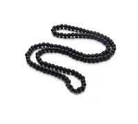 Kicomvi Collier avec perles en bois naturel, 8 mm, avec perles en bois, collier fait main en Afrique, chaîne en bois pour femmes et hommes, 89.9 cm, Bois