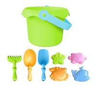 Kid Beach Toys - Kit de construction coloré, jeu de jouets légers avec pelles et moules | Castle Building Beach Toys, Educational Creative Play Set pour voyager dans les écoles pour