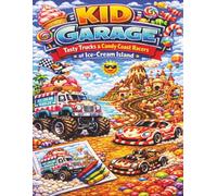 KID GARAGE TASTY TRUCKS & CANDY COAST RACERS OF ICE-CREAM ISLAND: Fun Interactive Activity Coloring Book for Kids