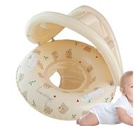 Kid Pool Float - PBV, Inflatable Swimming Ring, Canopy Float for Kids | Lightweight Design, Sun Protection, Water Play Floats for Bathtub, Pool, Beach, Summer, Outdoor, Vacation, Travel Fun