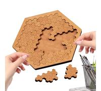Kid Puzzles - Wood 14,7 x 14,7 x 0,8 cm | Wooden Geometry Jigsaw Toy | Educational Puzzle For Child Men Women Girls Youth Teens Family Friends Coworkers For Home Travel And Gatherings