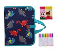 Kid Scribble Book, Erasable Drawing Pad with 12 Markers for Creative Art Expression and Early Learning Development Function, Reusable Writing and Drawing Activity for Travel Classroom Home Use, Boys G