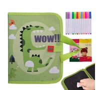 Kid Scribble Book, Fun Erasable Pad, Painting Set with 12 Markers, Creative Drawing Accessory, Perfect for Birthday Classroom Preschool, Travel Car Airplane Restaurant Park Zoo Beach