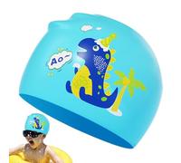 Kid Swimming Cap - Silicone Cartoon Animal, Pattern Durable Stretch Fit, Children Swim Hat Comfortable Waterproof Design, Hair Protection Cover | Kids Boys Girls Teens Beach Pool Lake Home Backyard Ya