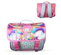 KID'ABORD MY MELODY - Cartable scolaire 38 cm BIRDY - Effet Holographique - Rose & Bleu - 2 compartiments