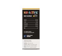 Kidactifs Nez-Gorge Enfant - Confort de la Gorge, Bien-être Respiratoire - Sureau, Cassis, Echinacée, Guimauve - 125 ml - A Partir De 3 ans - 12 à 25 Jours