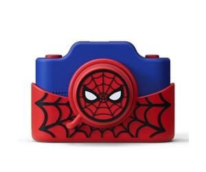 Kidamento Appareil photo numérique et caméscope vidéo pour enfants avec écran tactile, boîtier en silicone souple, capuchon d'objectif amovible, carte mémoire de 32 Go - Modèle K Spider Man