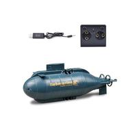 Kidaromo 6CH Mini sous-marin radiocommandé de style nucléaire avec fonction complète à 6 voies, double moteurs et design étanche, bateau électrique RC pour piscine, baignoire et aquarium, pour