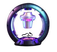 Kidaromo Haut-parleur Bluetooth en lévitation magnétique - La flamme de l'or rouge - Haut-parleurs flottants sans fil avec lumière LED et rotation à 360 ° - Gadgets technologiques flottants uniques