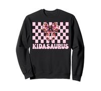 Kidasaurus Trex Tyrannosaure Rex Dinosaure Fille Coquette Bow Sweatshirt