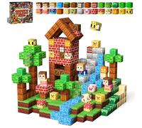 KIDCHEER Bloc Magnetique Enfant de 100 Pièces - Blocs de Forêt, Block Éducatif et Cadeau pour Enfants, Jouets de Building Éducatif pour garçons et Filles de 3-10 Ans