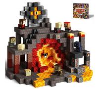 KIDCHEER Blocs Magnétiques pour Enfants 100 Pièces | Blocs Aventure Volcan Cadeau pour Enfants, Jeu de Blocs Éducatif pour Garçons et Filles à Partir de 3 Ans