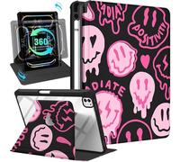 Kidcube for iPad Pro 11 inch Case M4 2024 5th Generation - for Women Girls Cute Folio Cover with Pencil Holder Girly Fashion Unique Design Rotating Stand Teens for iPad Pro 11'' Case 2024 M4 5th Gen