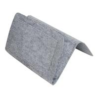 KiddiBubzi 1 Sac de Rangement en Feutre for Chevet, Pochette for télécommande TV, Organiseur for Articles Divers, Pochette(LightGray,32X22X10cm)