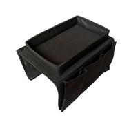 KiddiBubzi Accoudoir de canapé, Sac de Rangement Suspendu, télécommande, Finition, Divers, côté Chaise(Black)