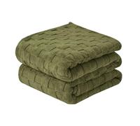 KiddiBubzi Couverture Polaire Good Nite for canapé et Voiture, Confortable et Chaude, idéale for Un Grand lit ou Un lit Double(Green,150x200cm)