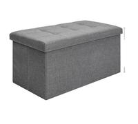 KiddiBubzi Repose-Pieds, Tabouret de Rangement Pliable, Coffre Pliable, Cube de Rangement, siège rembourré, Couvercle Amovible, décoration d'intérieur(76x38x38cm)