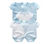 Kiddiezoom Ensemble de Vêtements pour Bébé - Body, Pantalon, Combinaison, Ensemble de Manches Longues pour Garçon et Fille en Coton avec Bonnets et Mitaines Anti-Grattages, 0-3 mois