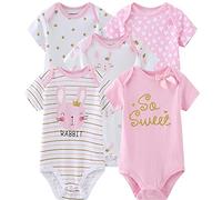 Kiddiezoom Ensemble de Vêtements pour Bébé - Body, Pantalon, Combinaison, Ensemble de Manches Longues pour Garçon et Fille en Coton avec Bonnets et Mitaines Anti-Grattages, 6-9 mois