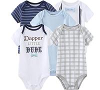 Kiddiezoom Ensemble de Vêtements pour Bébé - Body, Pantalon, Combinaison, Ensemble de Manches Longues pour Garçon et Fille en Coton avec Bonnets et Mitaines Anti-Grattages, 3-6 mois