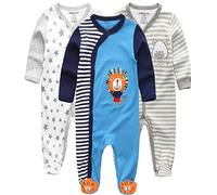 Kiddiezoom Lot de 3 grenouillères pour bébé, pour fille et garçon, 9-12 mois