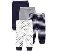 Kiddiezoom Lot de 4 pantalons, style jogging, unisexes, pour bébé, bleu, 12 mois