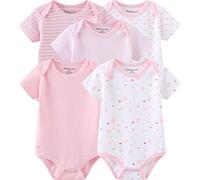 Kiddiezoom Lot de 4 pantalons, style jogging, unisexes, pour bébé, Body rose, 3 mois