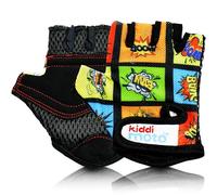 KIDDIMOTO - Gants Vélo pour Enfant de 2 à 8 Ans, Parfaits pour Les Sports de Plein air, Le Cyclisme, la Trottinette - Comic/Bande Dessinée - Moyen (4-8 Ans)