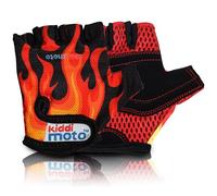 KIDDIMOTO - Gants Vélo pour Enfant de 2 à 8 Ans, Parfaits pour Les Sports de Plein air, Le Cyclisme, la Trottinette - Flammes - Moyen (4-8 Ans)