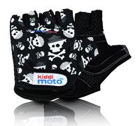 KIDDIMOTO - Gants Vélo pour Enfant de 2 à 8 Ans, Parfaits pour Les Sports de Plein air, Le Cyclisme, la Trottinette (Crâne Crossbones, 2-5 Ans)