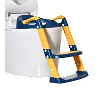 KIDDISTEP Siège de toilette pour enfant avec escaliers, protection anti-éclaboussures et poignées, pliable, adapté aux voyages pour enfants à partir de 18 mois