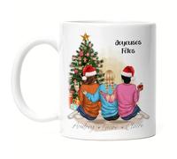Kiddle-Design 3 Meilleures amies Mug Noël Personnalisé Meilleure amie Nom Xmas Noël Sœur Cadeau d'amie