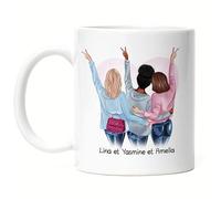Kiddle-Design 3 Meilleures amies Tasse personnalisée Nom Cadeau Anniversaire Amitié Cadeau à personnaliser