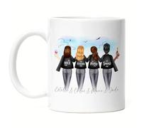 Kiddle-Design 4 Amies Tasse Personnalisée Quatre Meilleures Amies Nom Cadeau Amie Tasse à café