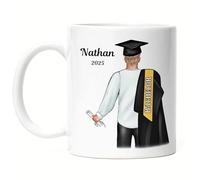 Kiddle-Design Bachelor Master Baccalauréat 2025 Tasse Cadeau Diplôme Personnalisé Nom Diplômé Docteur Hommes Diplôme scolaire Licence