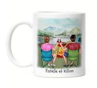 Kiddle-Design Camping Mug Couple Tente Camping-car Van Camper Caravane Personnalisé Cadeau pour campeur avec nom