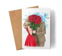 Kiddle-Design Carte de Couple pour la Saint-Valentin Personnalisée avec Noms pour Lui & Elle Cadeau d'Anniversaire Couple Ami Amie Cadeau de Saint-Valentin