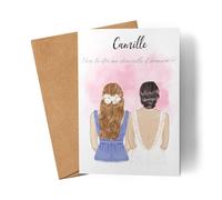 Kiddle-Design Carte de Demoiselle d'Honneur Personnalisée Demoiselle d'Honneur Question Question Cadeau de Remerciement pour les Amies Demoiselles d'Honneur & Fête de Mariage Carte de Voeux