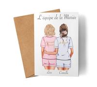 Kiddle-Design Carte de Demoiselle d'Honneur Personnalisée Nom Mariée & Demoiselle d'Honneur | Question & Cadeau de Remerciement pour les Amies Demoiselles d'Honneur & Fête de la Mariée